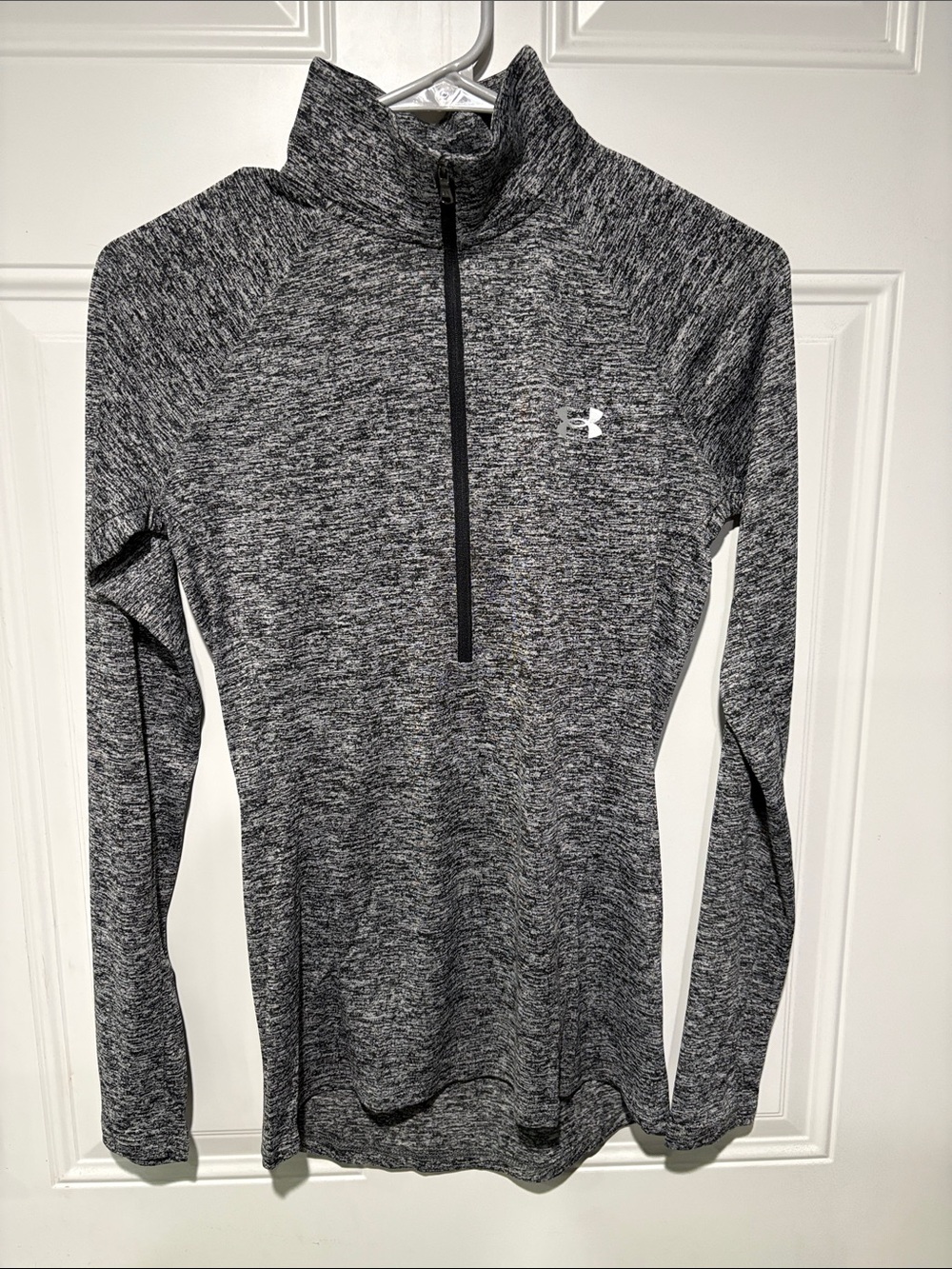 Under Armour Women's Gray Heather Quarter-Zip Pullover